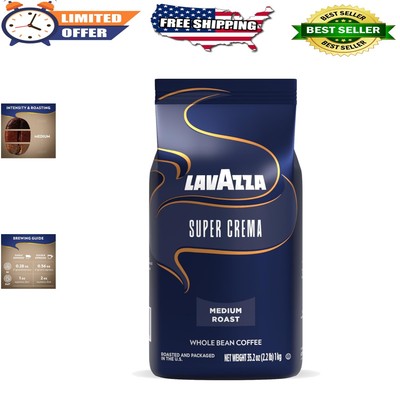 2.2 lb Super Crema Whole Bean Coffee - Espresso Ready with Rich Flavor