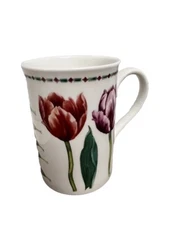 Royal Grafton 4” Coffee Tea Cup Fine Bone China England-Tulips, 10 oz