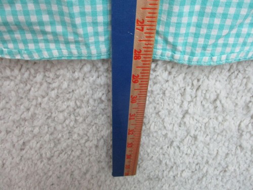 Hollister Button Up Shirt Large Adult Green Gingham Plaid Short Sleeve Mens L - Picture 8 of 9