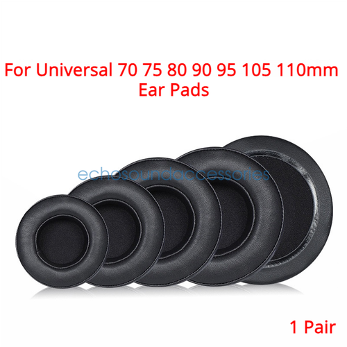 Almohadillas redondas de piel de oveja de repuesto para auriculares 70 75 80 90 95 105 110 mm - Imagen 1 de 15