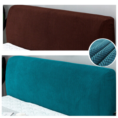 Hearda Samt Kopfteil Bezug | Weich & Elastisch | Staubdicht | Für Bettkopfteile Bis 200cm | Beige