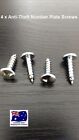 <!--F#f_0-->4 x ANTI THEFT NUMBER PLATE SECURITY SCREWS ONE WAY SUIT MOST CARS TRUCKS <!--F/-->