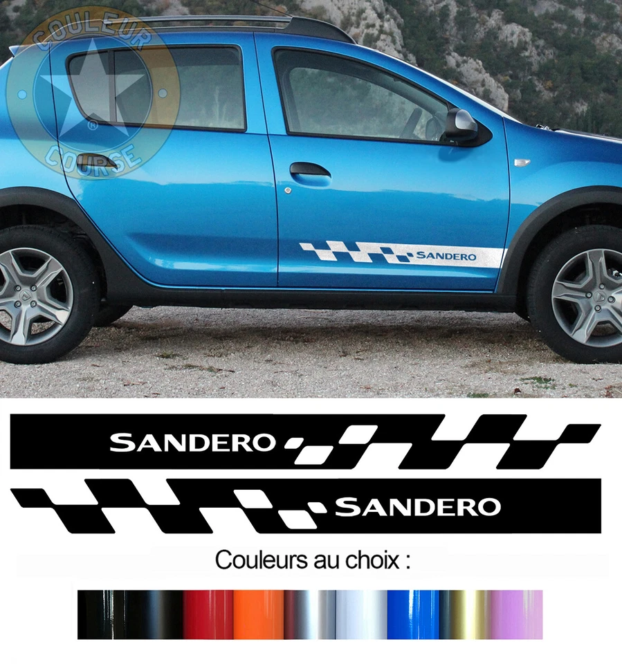 2 X BANDES PORTES POUR DACIA SANDERO STEPWAY SPORT AUTOCOLLANT STICKER BD515-21