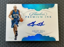 2018-19 Flawless Premium Ink PLATINUM Grant Hill 1/1 On Card Autograph 1 OF 1