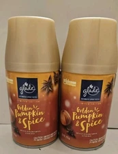 2X GLADE Automatic Spray Refill -Golden Pumpkin & Spice LIMITED EDITION **NEW 