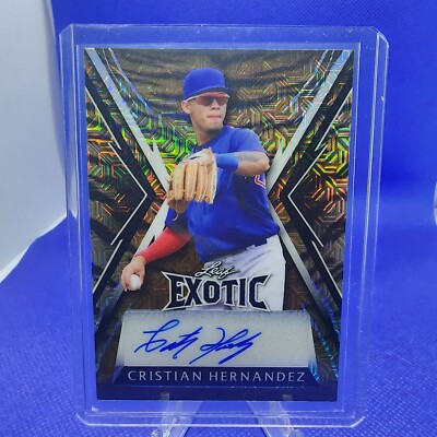 2023 Leaf Exotic Multi-Sport Rookies Cristian Hernandez Tiger Prismatic Auto 2/9