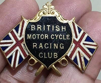 BRITISH MOTORCYCLE RACING CLUB Pin Vintage nos Norton BSA Triumph Ajs matchless - Image 1 of 2