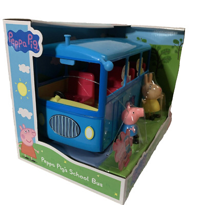 Peppa Pig's School Bus Play Set - Removable Roof, Music, and