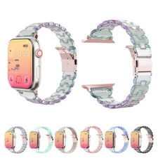 Resin Band Bracelet Strap for Apple Watch 10 9 8 7 6 5 SE 40/44/41/45/49mm Ultra