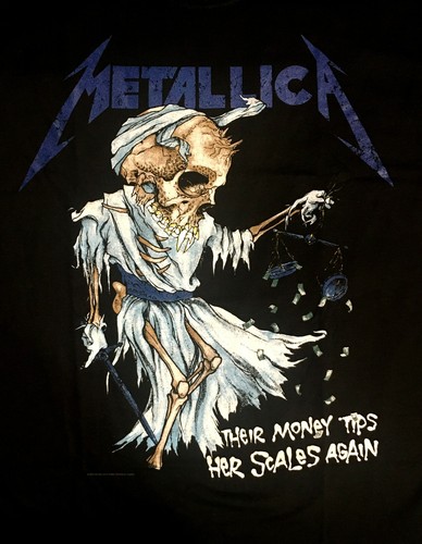 METALLICA cd lgo DORIS TIPS HER SCALES Official SHIRT 3XL New justice for all - Picture 2 of 3