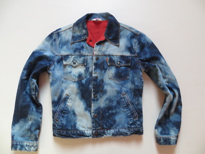 Levi's Jacke Jeansjacke mit ROTEM Fell, Gr. M, Batik Denim ! warm gefüttert !