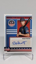 Nolan Traeger 2023 Panini Stars & Stripes USA Baseball Blue Auto