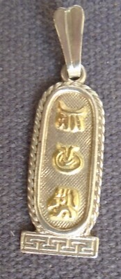 Vintage 925 Sterling Silber Maya Anhänger OM ORO MAYA Schmuck
