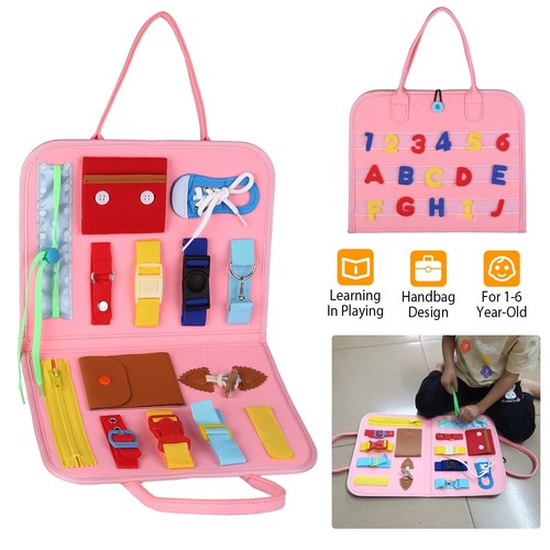 Kids Busy Board Learning Basic Montessori Educational Toys Toddlers Sensory Gift