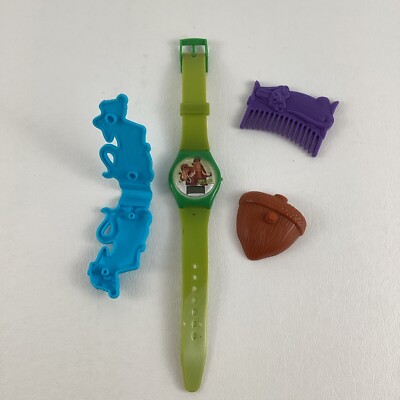 Ice Age Dawn Of Dinosaurs Movie Burger King Toy Lot Watch Hair Comb Acorn