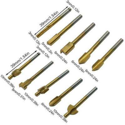 3mm Fräser Fur Dremel Proxxon Holz DE 10 tlg. HSS Fräsen Fräser Sets 