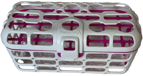 Munchkin Dishwasher Basket Pink White One Basket Baby Infant Toddler Smalls