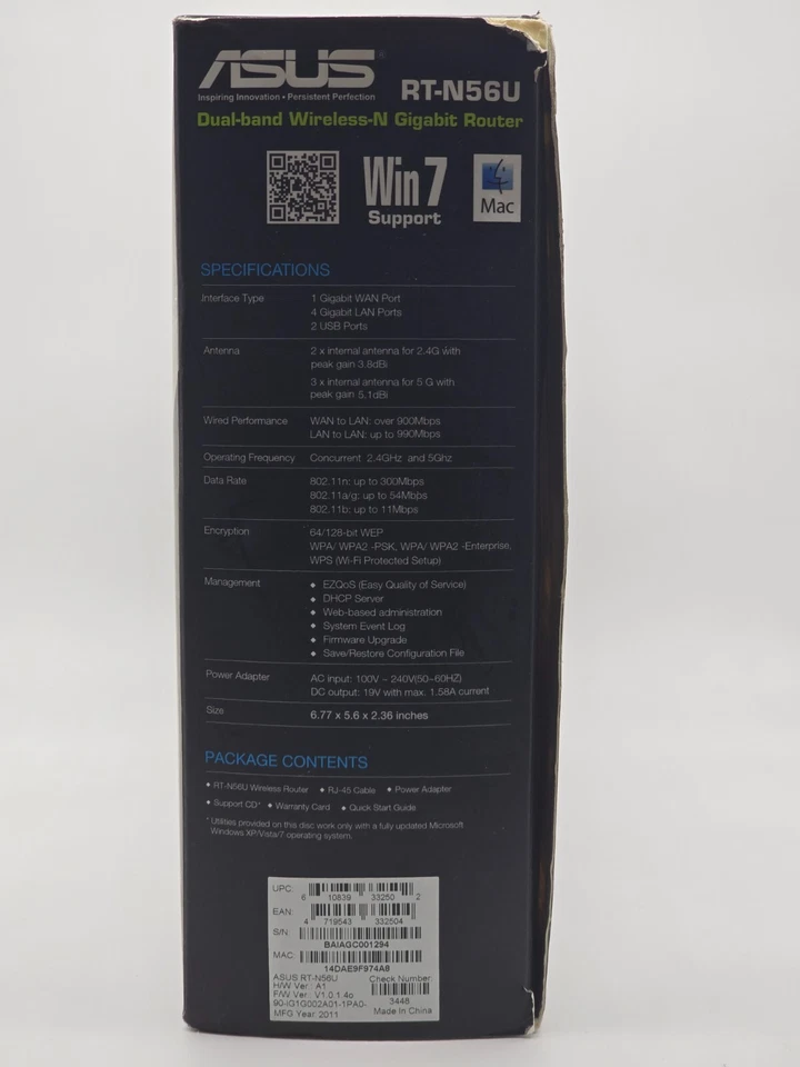 Asus RT-N56U 4-Port Gigabit Wireless-N Router 2.4 And 5 GHz 300 Mbps - Image 4 of 4