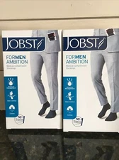 Jobst 2 Packages For Men Ambition Sz 2 Black Knee Socks 15-20