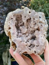 Pink Amethyst Double Druzy Brazilian Large Crystal Geode Freeform AAA+ 36 751g