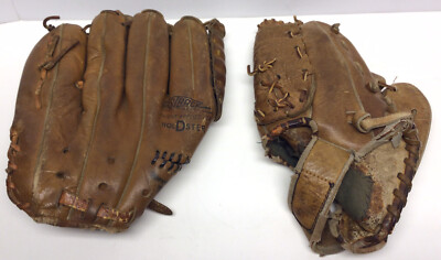 Lot 2 VTG RHT Baseball Gloves RAWLINGS FASTBACK GF6 Billy Williams,REGENT LL-85