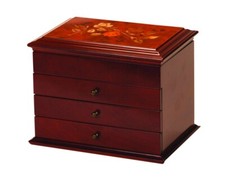 Mele 1427 Portagioielli Cofanetto porta gioielli Portagioie in legno 3 cassetti