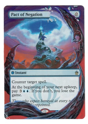 Pact of Negation Altered Art Borderless M25 Painted by Hand Counterspell CEDH