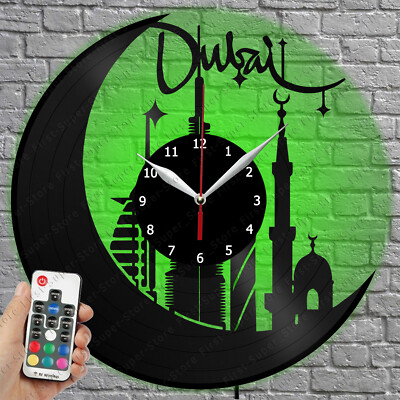 LED Clock Dubai Vinyl Record Wall Clock Led Light Wall Clock 2010