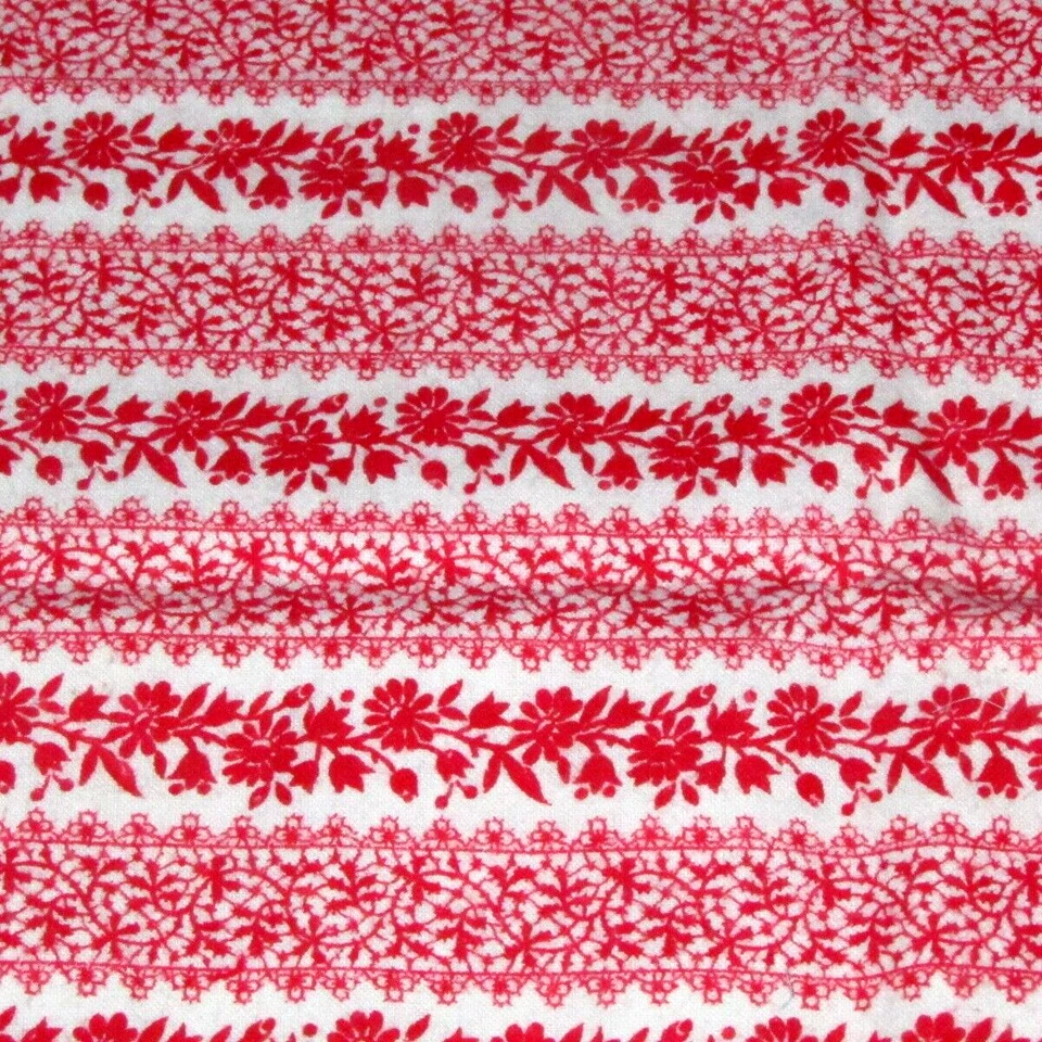 FLANNEL CLOTH red/white rems apples, stripes of flowers, pin stripes (sew rm bx5 - Image 3 of 3