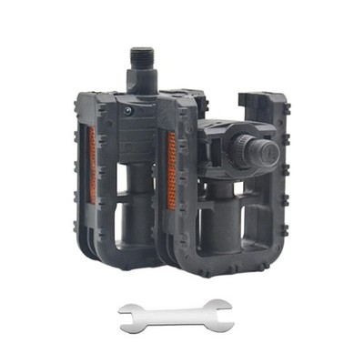 Folding Bicycle Pedals, Flat Pedals, Left And Right Set, Extra Large Tread, Com_