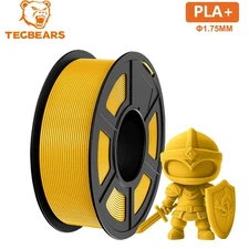 TECBEARS PLA Plus Filament 1.75mm 3D Printer Filament Light Gold PLA+ 1KG Neatly