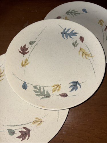 3 Vintage MCM Franciscan Autumn Leaves 10.25” Dinner Plates - Picture 7 of 16