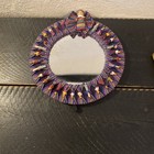 Worry Doll Colorful Dolls Framed Round Mirror Guatemala 9” Fabric Folk Art — photo 4