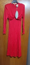 NWT Farm Rio Red Twisted Cup Midi Dress M