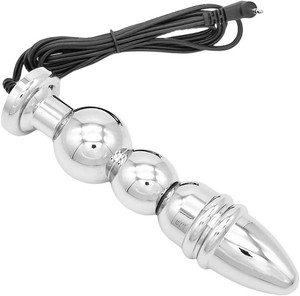 elektro analdildo Elektro Schock Analplug zur Elektrostimulation Doppelpoliger Analdildo  Elektrosex Masturbator Perlen Stimulation Butt plug SM Sexspielzeug für  frauen männer paare : Amazon.de: Drogerie & Körperpflege main image 0