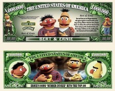 10 Pack Bert and Ernie Dollars Sesame Street Collectible Novelty Money Banknotes