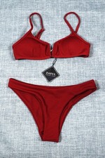 Zaful Ribbed V Wire Bikini 2 Piece Swimsuit Size US Woman's Medium