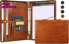 Personalized Padfolio for Men 8.5  14  Legal Size Portfolio Organizer Leather