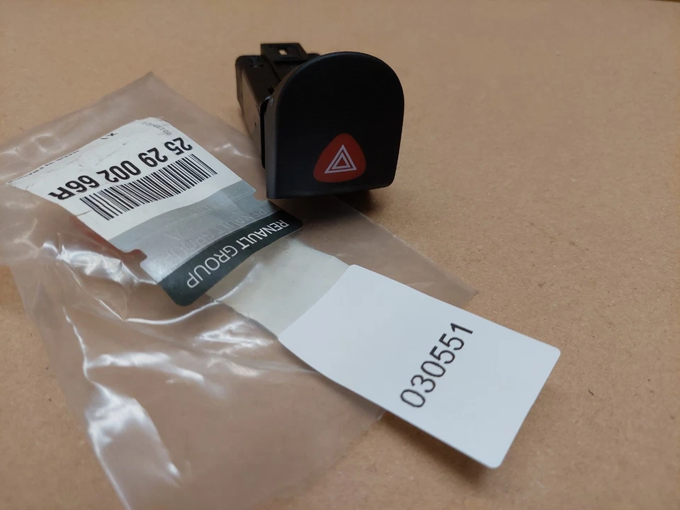 Interruptor de luz de advertencia de peligro Renault Kangoo Express 252900266R genuino NUEVO Foto 3 de 4