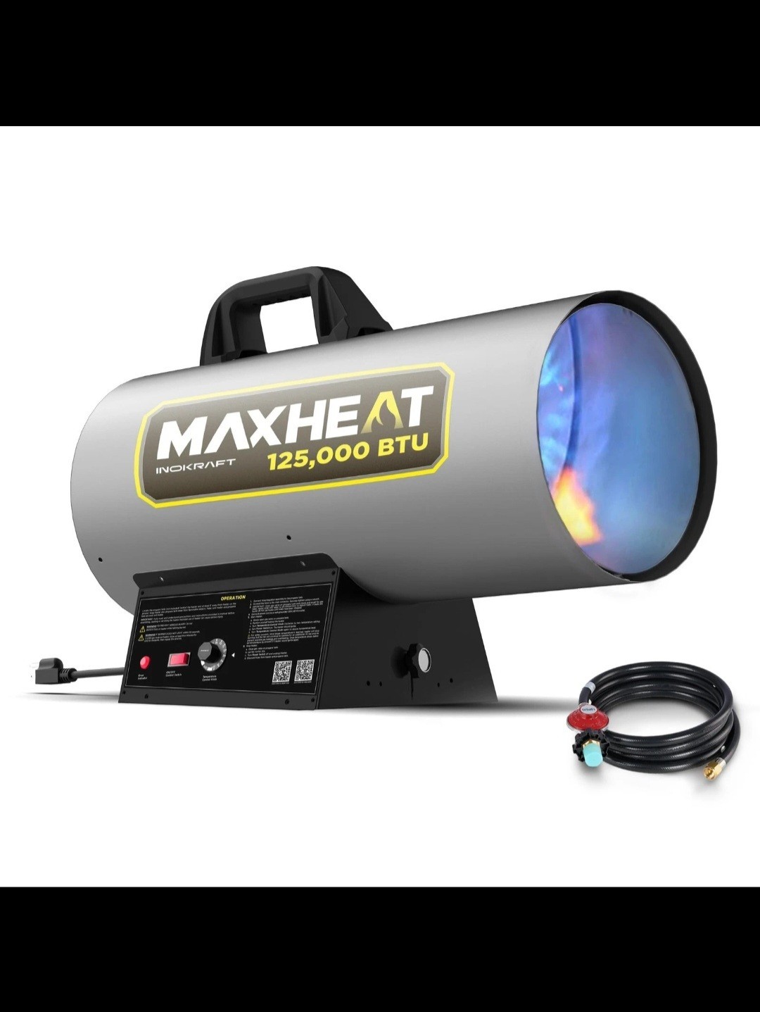 Maxheat MH125 125,000 BTU Forced Air Propane Heater, Auto 25