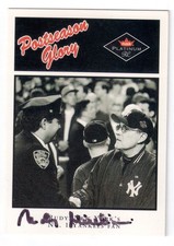 RUDY GIULIANI Signed 2001 Fleer Platinum Postseason Glory Card #489 - Autograph