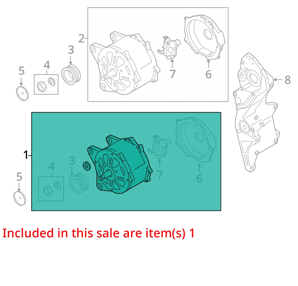 Volkswagen Passat 2012 usado 180 amperios alternador Bosch 2,0 L 153 k millas C25801 Foto 3 de 4