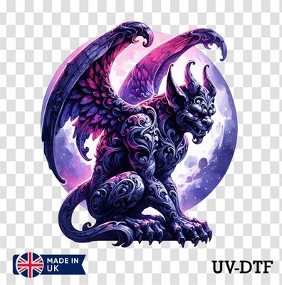 Gothic Gargoyle UV DTF Aufkleber - Glas Laptop Becher Tasse bv262