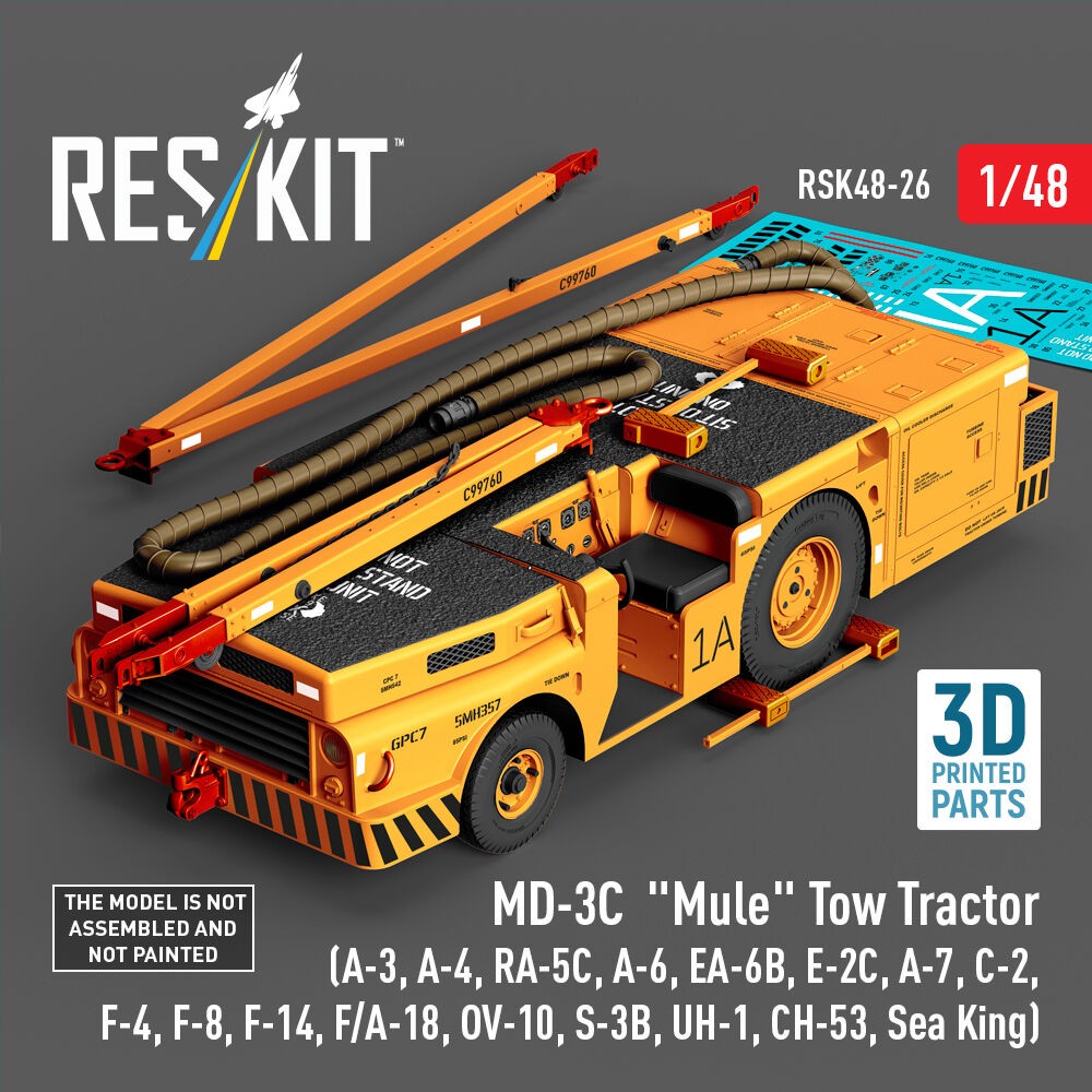 ResKit RSK48-0026 1:48 MD-3? Mule Tow Tractor Resin Kit/Unassembled