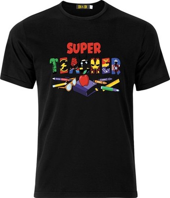 Super Hero Teacher Full Colour D.T.F T-Shirt