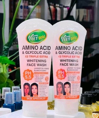 Veet Gold Amino & Glycolic Acid Face Foam Wash X3 Extra   200g (1 Pcs)