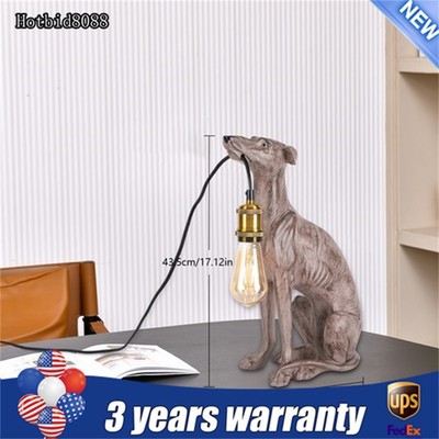 Rustic Dog Decoy Table Lamp Light Dog Desk Lamp Bedroom Offices Lighting Decor