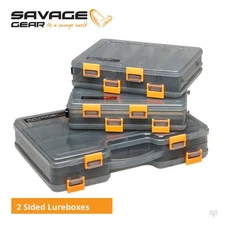 Savage Gear Double Sided Smoke Lure Boxes - Pike Perch Bass Trout Salmon Fishing