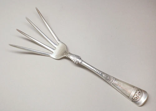 1880 GORHAM EMPRESS Pattern Sterling Silver 4-TINE BAKED POTATO FORK, Rare Form