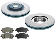 Front Coated Disc Rotors Brake Pad Set for Mazda CX-90 PHEV & Turbo S 2024 2025